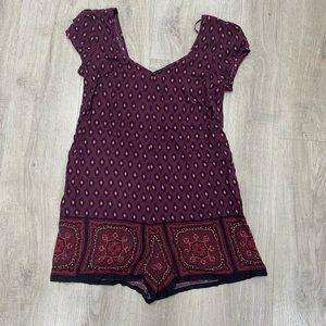 Staring At Stars Purple Paisley Mini Romper Size XS